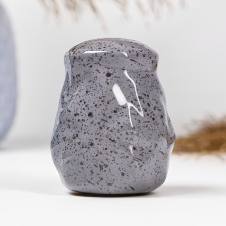 Set for spices Borisov Ceramics "Fog", Solonka, Listen, Stand, Ceramics, Gray-3