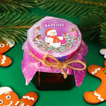 Snowman jam from a pine cone, 100 ml