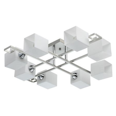 Tetro chandelier, 8x60W E14, silver color, chrome