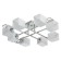 Tetro chandelier, 8x60W E14, silver color, chrome