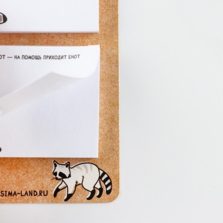 Blocks of paper with torn sheets "Raccoon"-3