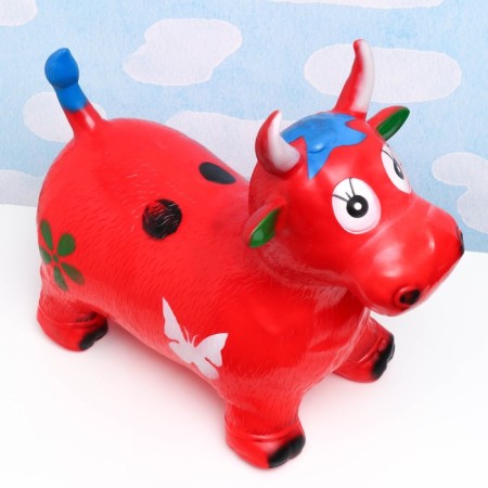 Toy - nursery jumper "cow" rubber inflatable, 50x29cm, red-2