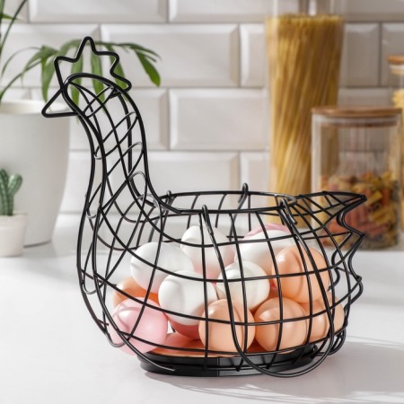Basket for eggs of the “aesthetics”, the color is black-8