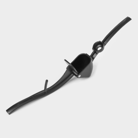 Magistro Alum Black garlic press with bones pusher, black color-3
