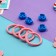 Hair set "Olivia" (4 gum 4 cm, 4 crab 2 cm) bow, blue pink