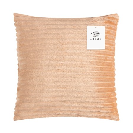 Pillowcase decorative Ethetel Beige color, 40x40 cm, velsoft, 100% p/e-4