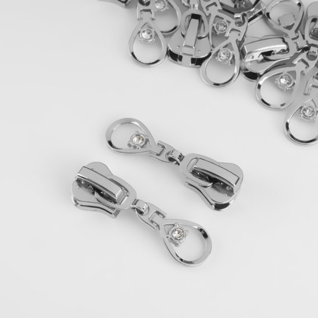Automatic castle for lightning "Tractor", No. 8, decorative, 10 pcs, Nickel color-1