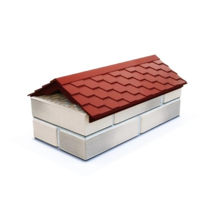 PPK parapet for a fence span, 50 × 28.5 × 2.5 cm, terracott, "flexible tile"
