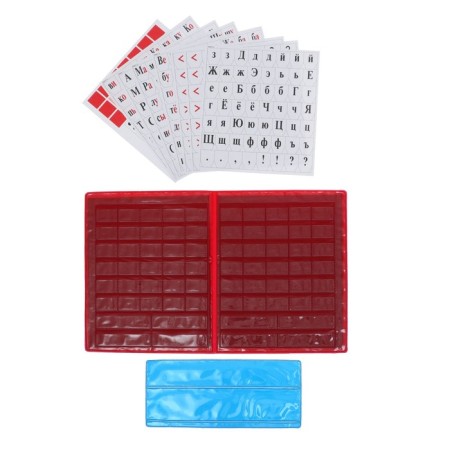 Cassory of letters, syllables and accounts Calligrata, with color pattern (back), A5, PVC, mix-2