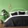 Bedspread with pillowcases "Tina", size 230x250 cm, black color