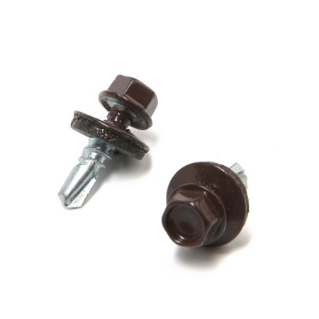 Roofing screws 5.5x19 mm, RAL8017 Brown color, 250 pcs.-2