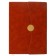 Organizer on the rings of A6+, 80 sheets, leatherette, with a valve, a line, with a handle, in a gift box, brown