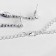 Set 2 objects: earrings, necklace necklace rhombus, blue-white color in silver, 45 cm