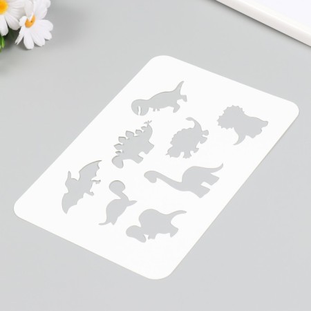 Plastic stencil "dinosaurics" 16x24 cm-1