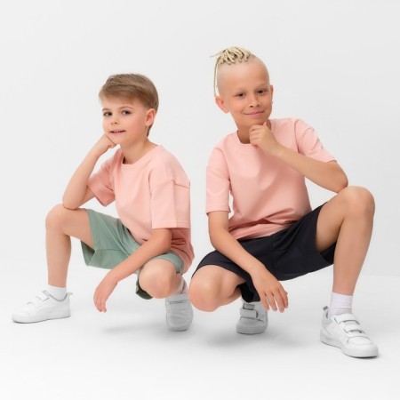 Kids (T -shirt, shorts) minku beige color/ olive, height 122 cm-5