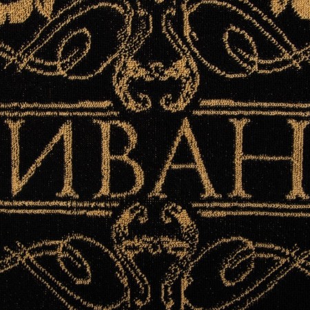 Tmachry Ethel towel "Ivan" Black, 50x90cm, 100% cotton, 420g/m2-1