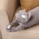 Soft toy "cat", 70 cm, gray color
