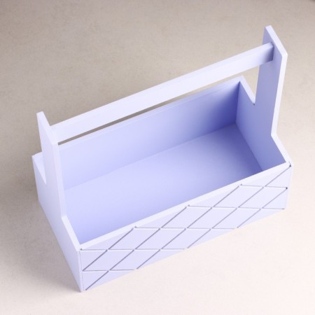 Wooden Kashpo "Hellad Big, Pack", with a pen, 25 × 12.5 × 10 (25) cm lavender-2