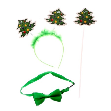 New Year's carnival costume children's “Christmas tree”, 3 objects: rim, butterfly, magic wand, for the New Year-3