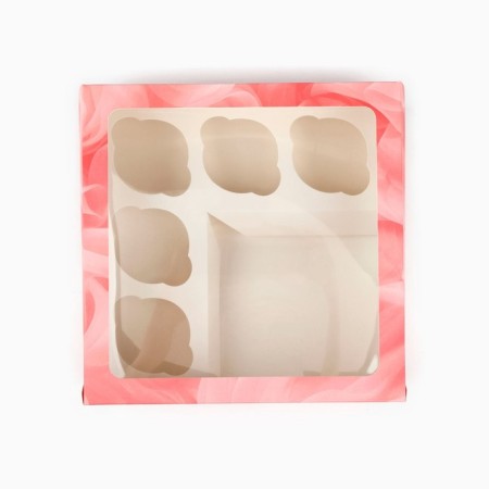 Box for cupcakes "with love for you", 25 × 25 × 10 cm-1