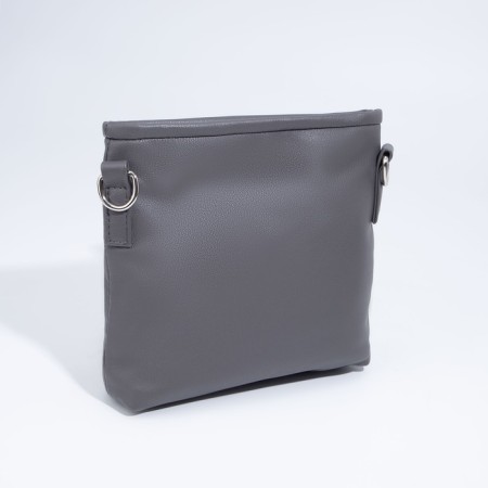 Bag Cross-Bodi with a zipper, gray color-2