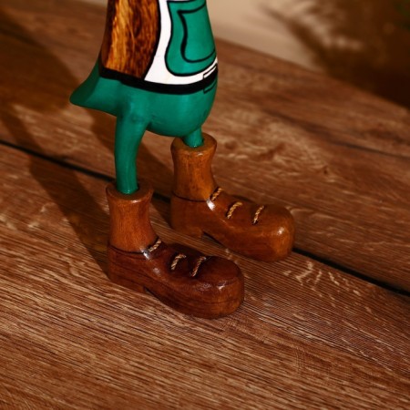 Souvenir "Duck in overalls" wood 27 cm-3
