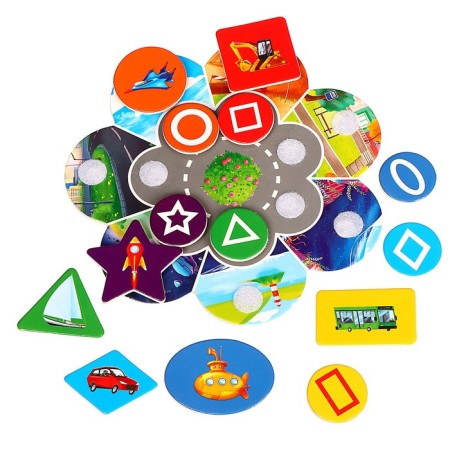 Velcro toy "Color, shape, transport"-1