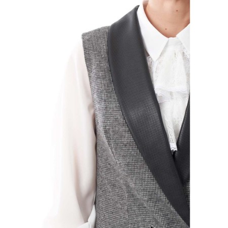 Women's vest, size 42, gray color, black-1