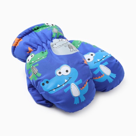 Winter children's mittens minku, blue color, 18cm