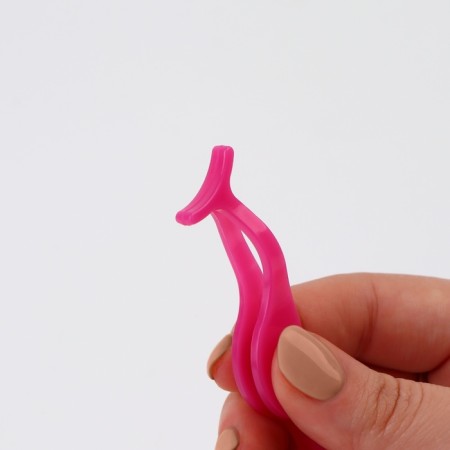 Pinzet for overhead eyelashes, 10.8 × 1.8 cm, pink color-9