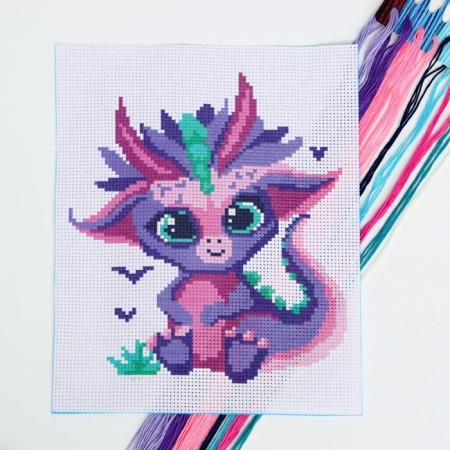 Cross -cross "Dragon", set for creativity, 25 x 20 cm-2