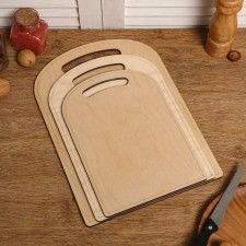 A set of boards of cutting double -sided, cylinder, neckline, 3 pieces