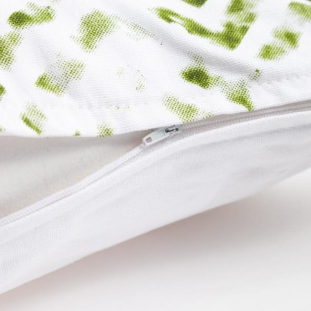 Decorative pillowcase 40x40 cm, Zigzags Green, 100% cotton-1