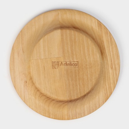 Wooden plate ADELICA "Classic", D = 16 cm, saturated with mineral oil, birch-9