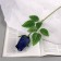 Flowers artificial "Rose Botton velvet" 43 cm, (bud-H-7cm) blue
