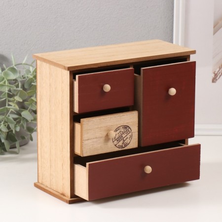 Casket wood 4 boxes 23.4x10x21 cm-2