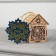 Christmas tree toy "House with snowflakes", from batteries, glow of warm white