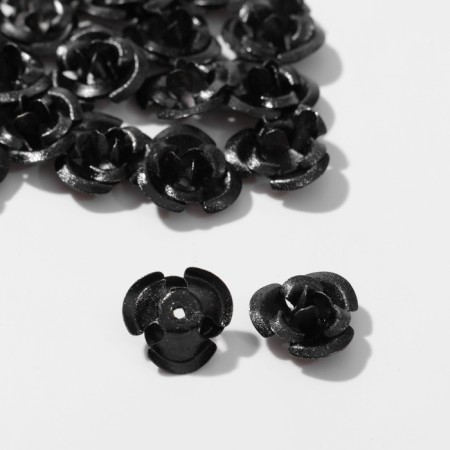 Busina "Rose", set of 30 pcs., 12 mm, black color-1