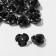 Busina "Rose", set of 30 pcs., 12 mm, black color