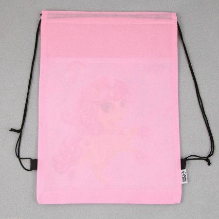 A bag for shoes "Rainbow unicorns" non -discharge canvas, size 30 x 40 cm-3
