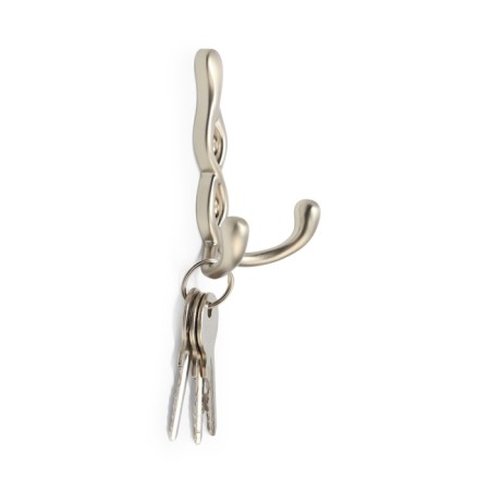 Furniture hook CAPPIO Pigtail, two -rose, matte satin nickel-1