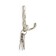 Furniture hook CAPPIO Pigtail, two -rose, matte satin nickel
