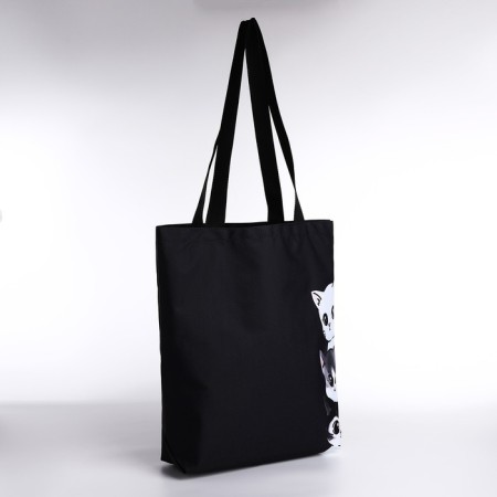 Bag Schoper cats, 40x12x38, black color-3