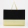 Household bag without fastening, beige color/black