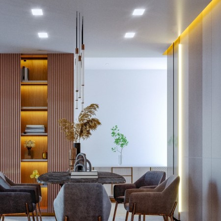 Lamp built -in era LED, IP20, 10W, 100x100x21 mm, 6500k, 800lm, white color-1