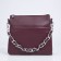 Cross-Bodi bag with zipper, burgundy color