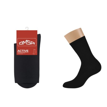 Women's socks Omsa Active with a high elastic band, size 35-38, color Nero