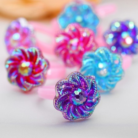 Children's ring "chosen" shine of flowers, color mix, dimensionless-2