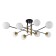 Ceiling Crystal Lux, Fidel 0630/106, E27, 8x60 W, 35x100x100 cm, Black color