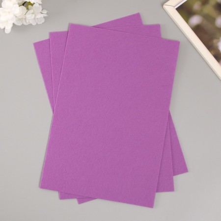 A set of hard felt "Astra" (3 pcs) lilac, 1 mm, 160 g, 20x30 cm-1